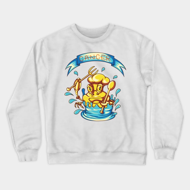 Zodiac cancer cartoon Crewneck Sweatshirt by XODA